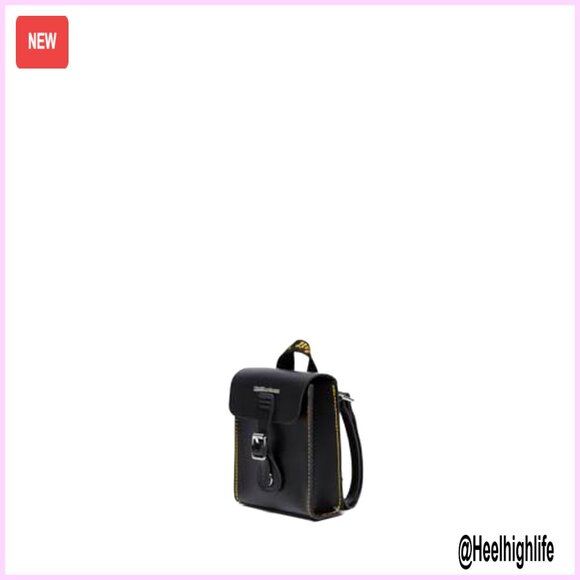 Leather Micro Box Backpack with Laptop Compartment & Adjustable Straps main image 4